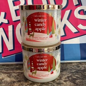 Bath & Body Works Winter Candy Apple 3-Wick candles